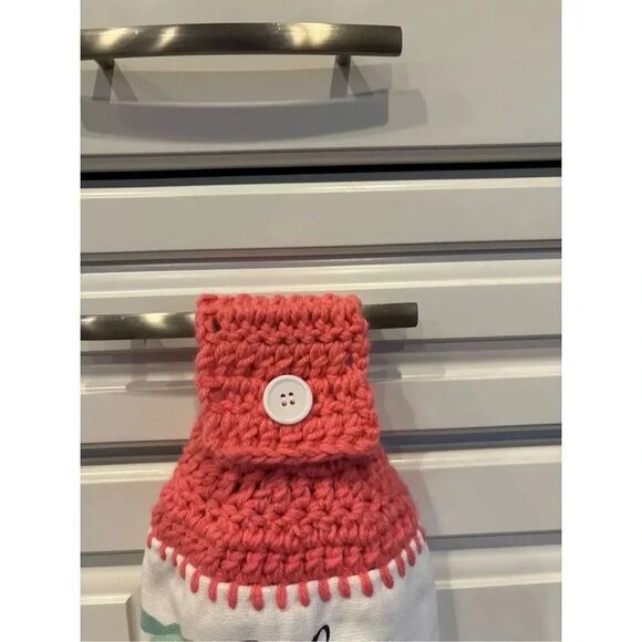 Crochet Top Kitchen Towel- Bless our nest - Picture 2 of 2